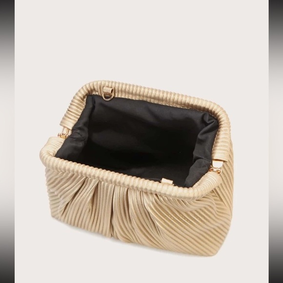 Gold Ruched Bag - Picture 4 of 10